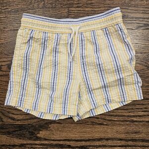 Janie and Jack Yellow and Blue Striped Shorts